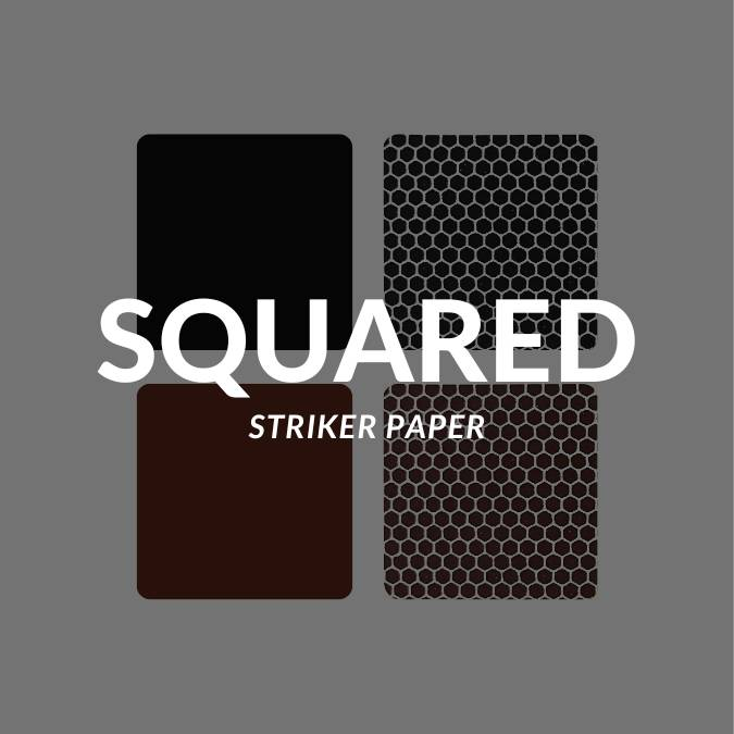 Square striker paper - self adhesive matches paper