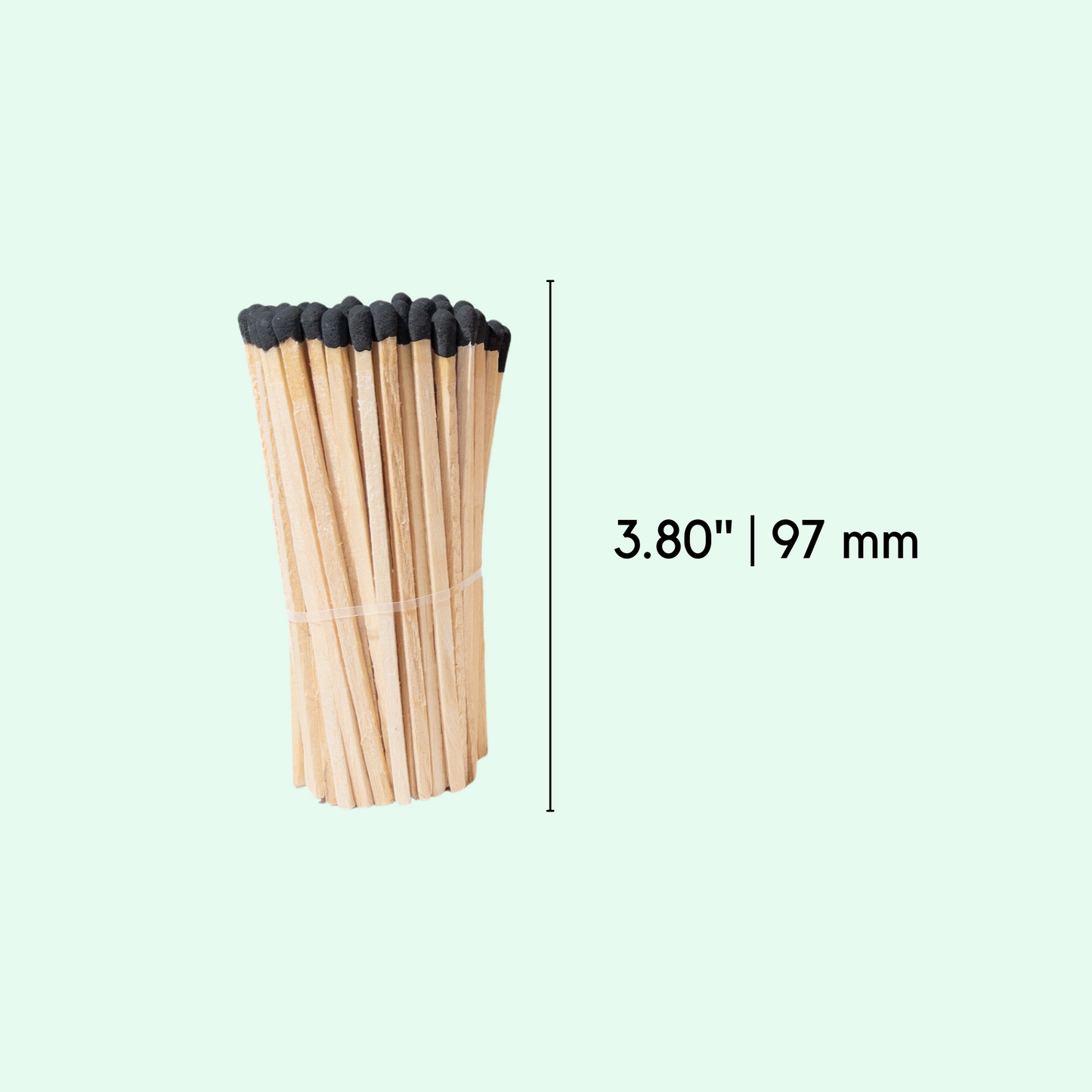 3.80" Black Tip Long matches | Bulk matches | Matches Kit