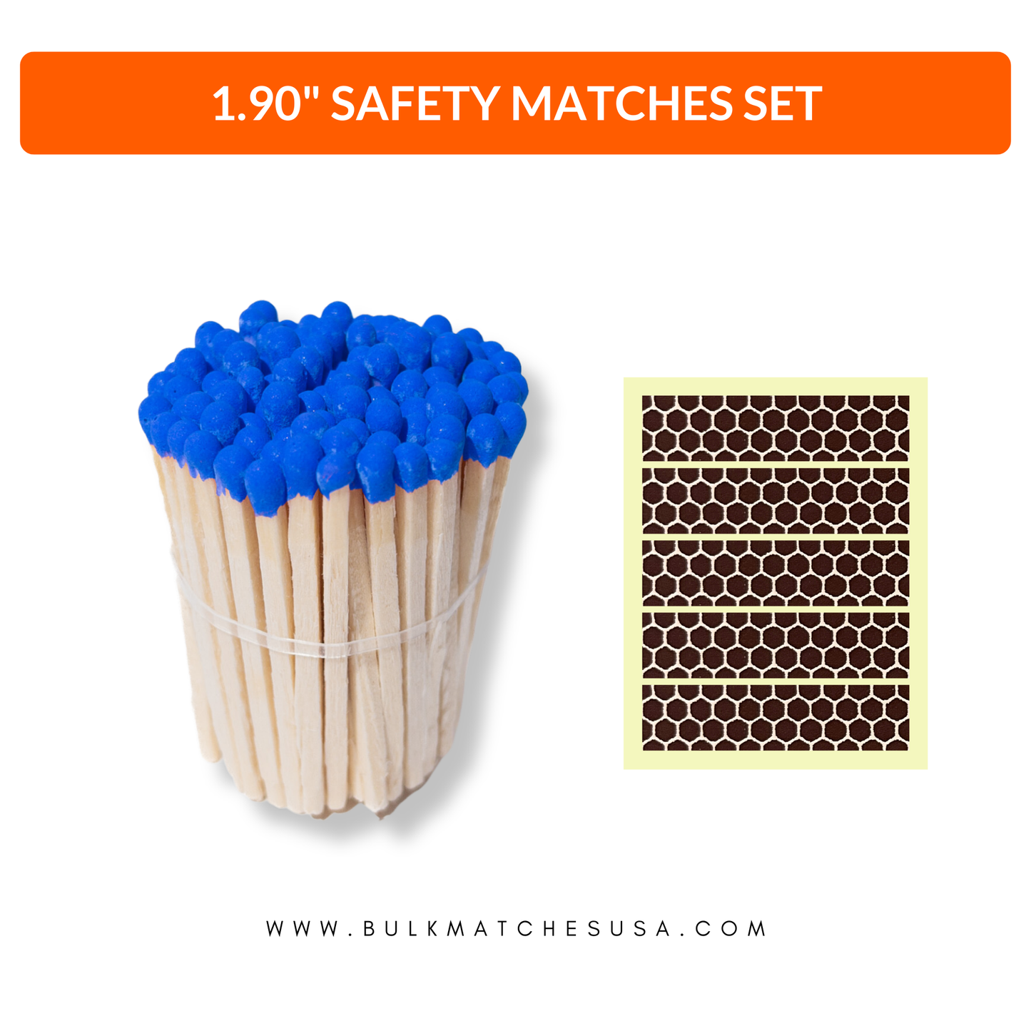 1.90” Safety Matches – Blue Tip