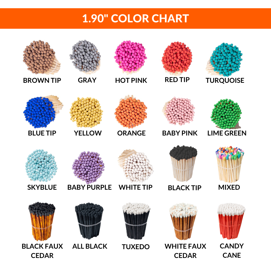 1.90” Safety Matches – Turquoise