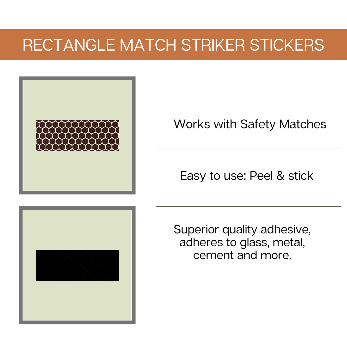 Rectangle - Pre-cut Striker Paper Sticker
