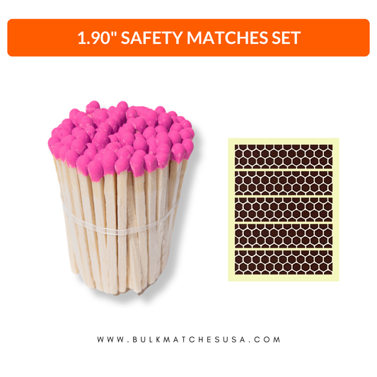 1.90โ Safety Matches โ Hot Pink