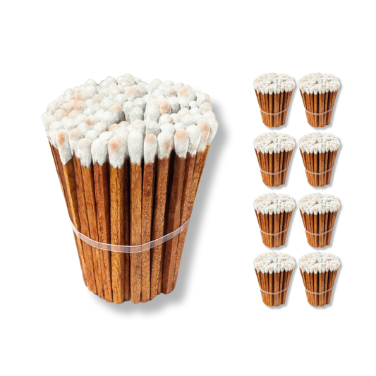 1.90โ Safety Matches โ White Faux Cedar Tip