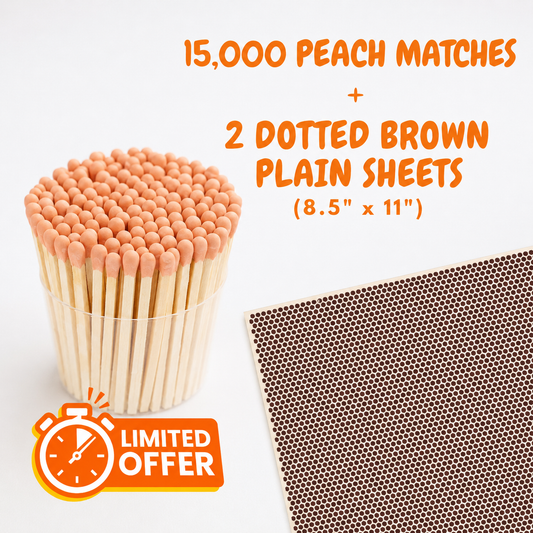Peach 1.90" - 15,000 Matchsticks