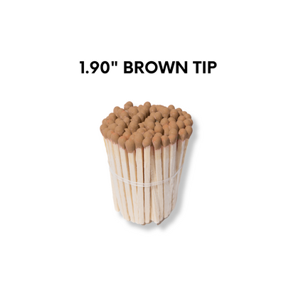 Brown Tip 1.90" - Safety Matches