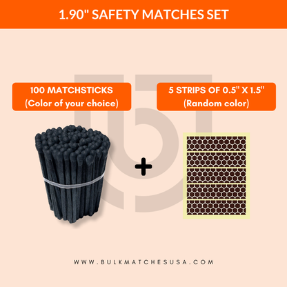 1.90" Safety Matches - Small Quantity