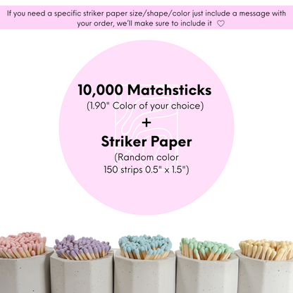 1.90" Safety Matches - 500 to 10,000 Matchsticks