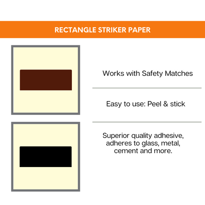 0.5" x 1 Rectangle | Pre-cut Striker Paper