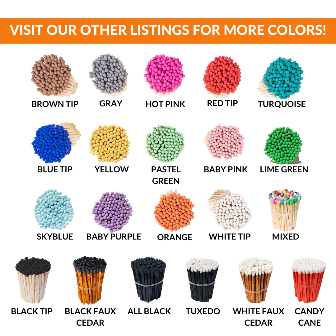 Turquoise Tip 1.90" - Safety Matches