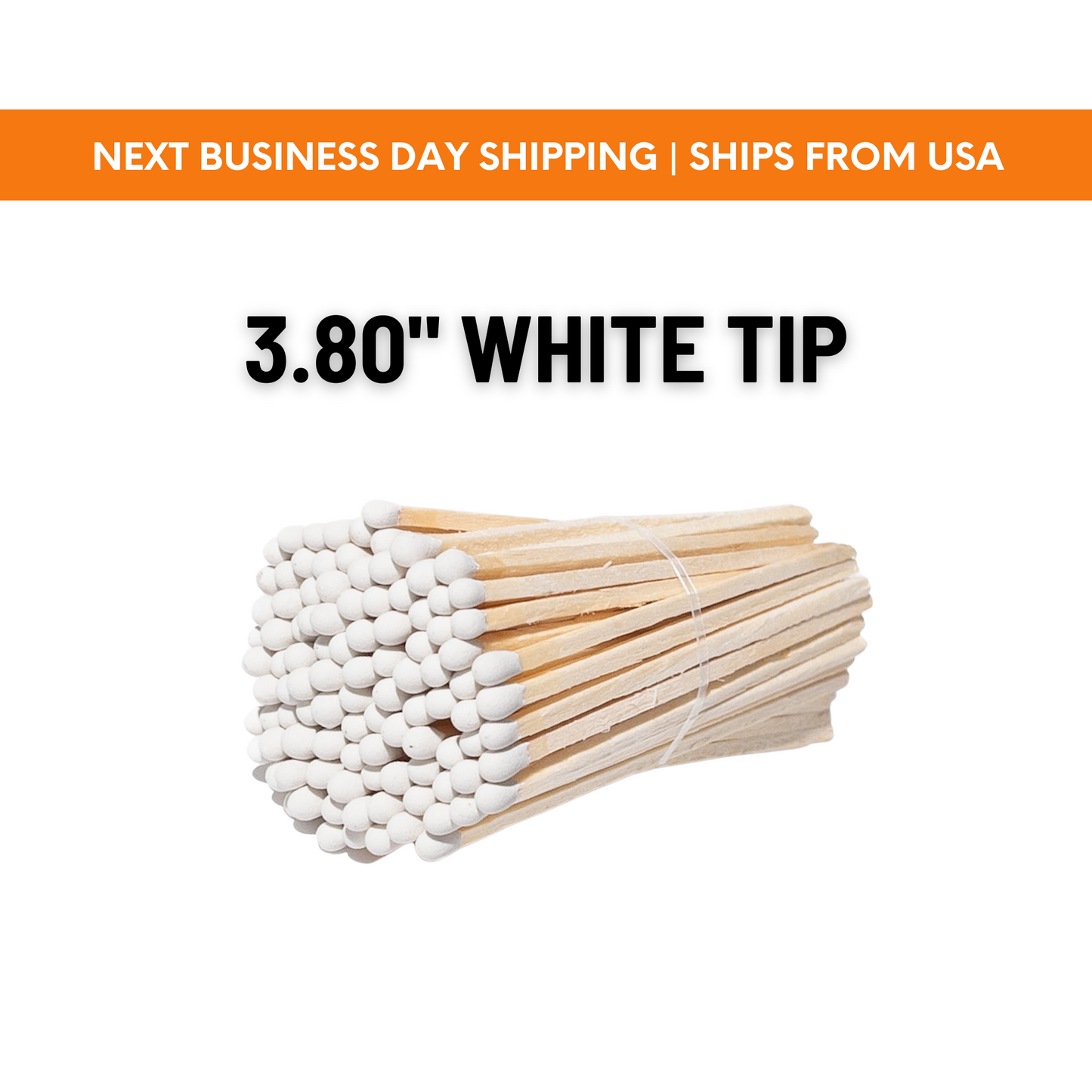 3.80" White Tip Long matches | Bulk matches | Matches Kit