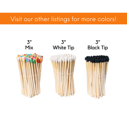 3" White Tip Long matches | Bulk matches | Matches Kit
