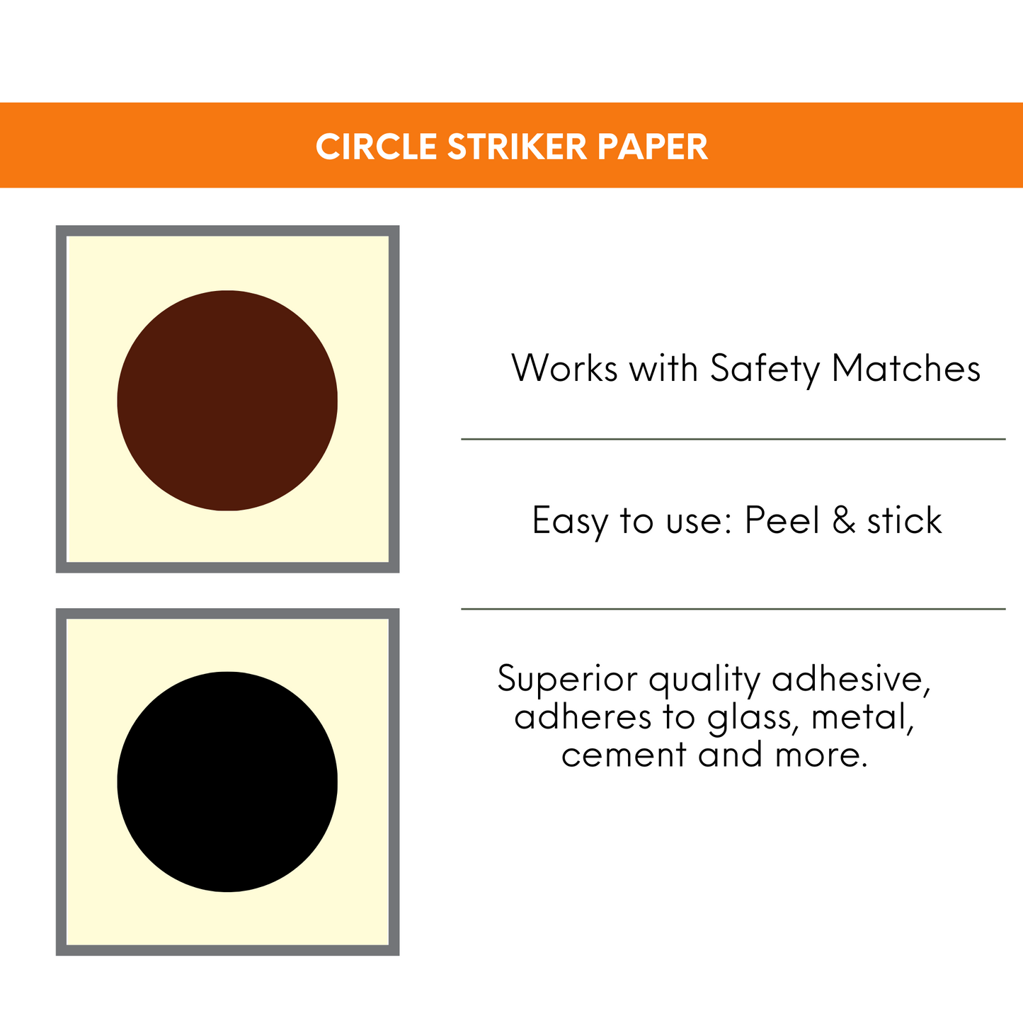 2" Circle | Pre-cut Striker Paper