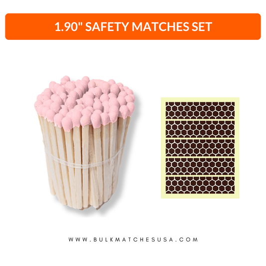1.90” Safety Matches – Baby Pink