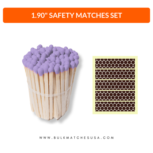 1.90” Safety Matches – Baby Purple