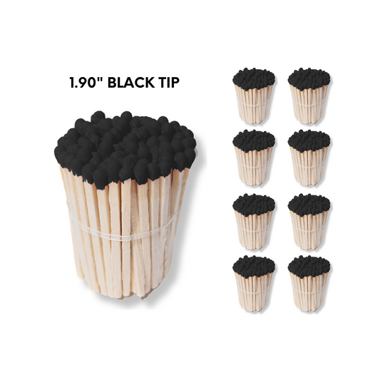 Black Tip 1.90" - Safety Matches