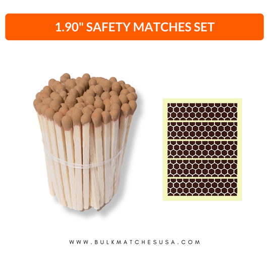 1.90” Safety Matches – Brown Tip