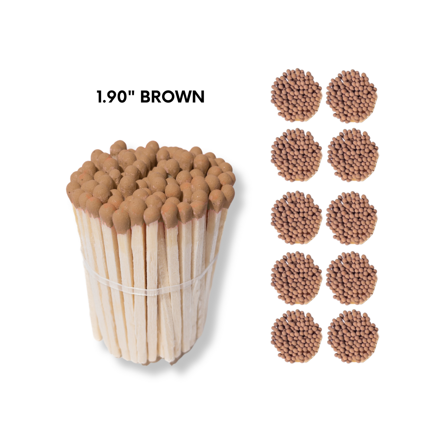 Brown Tip 1.90" - Safety Matches