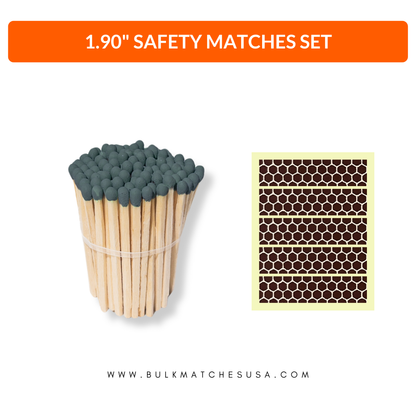 Charcoal 1.90" - Safety Matches