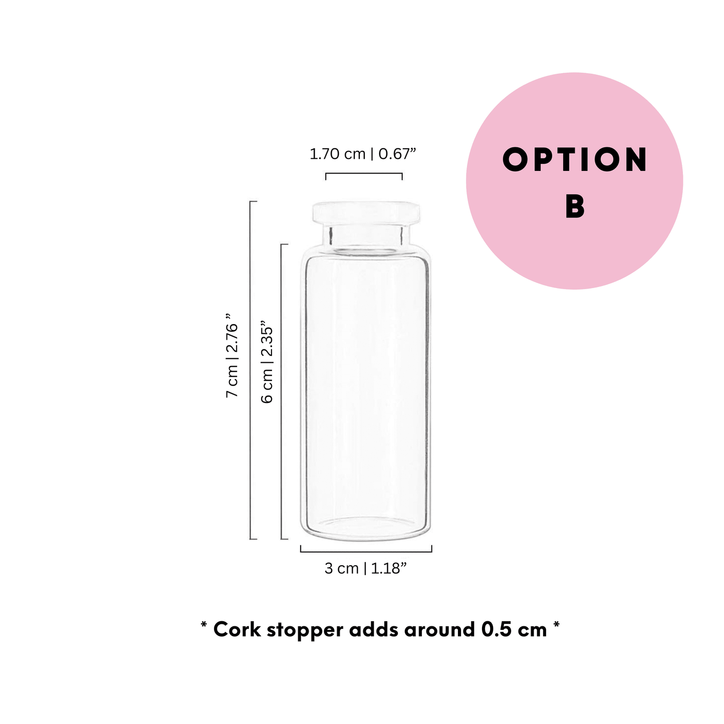 OPTION B | Empty Bottles + Striker paper + Cork Stoppers