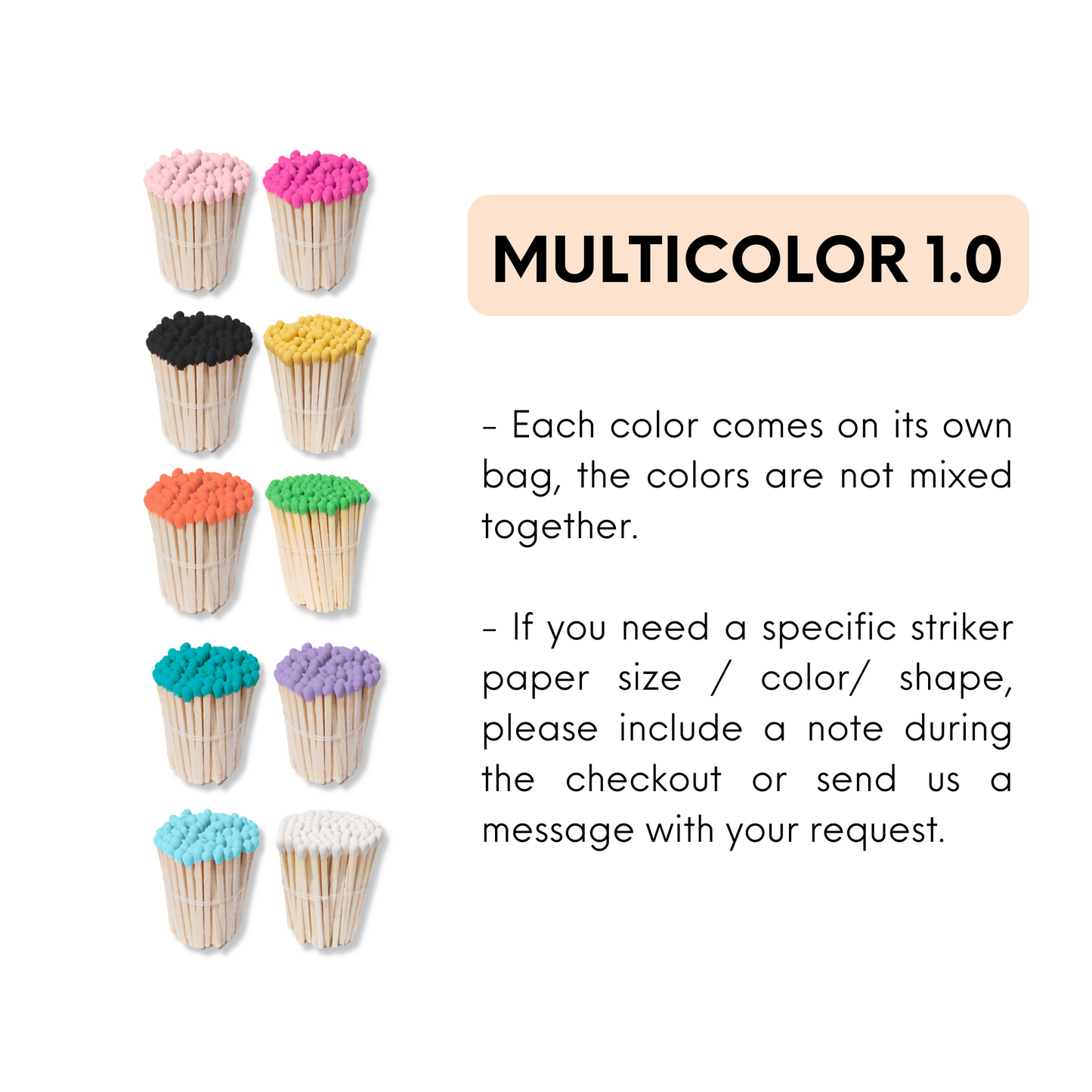 Multicolor 1.0 | 1.90" Safety Matches