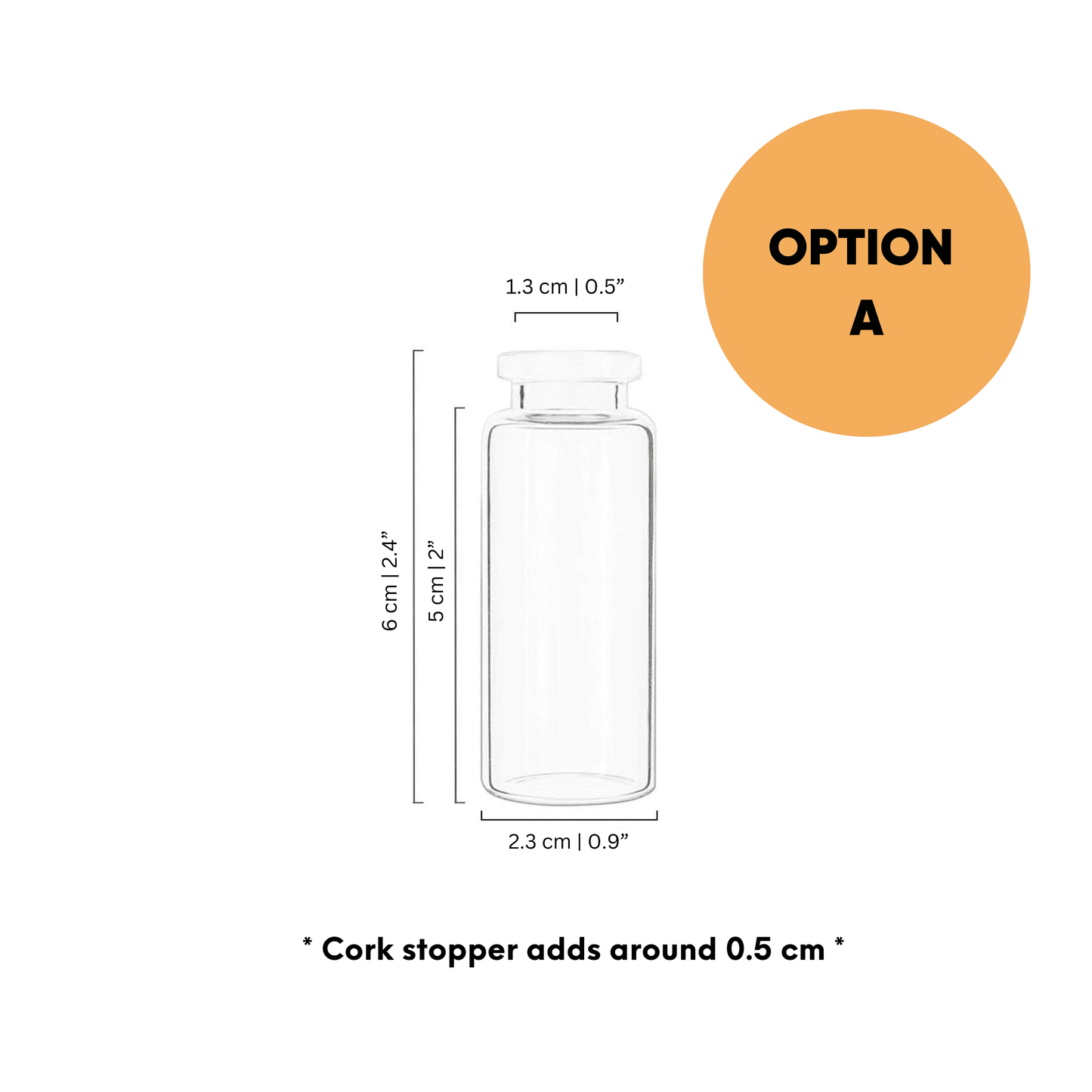 OPTION A | Empty Bottles + Striker paper + Cork Stoppers