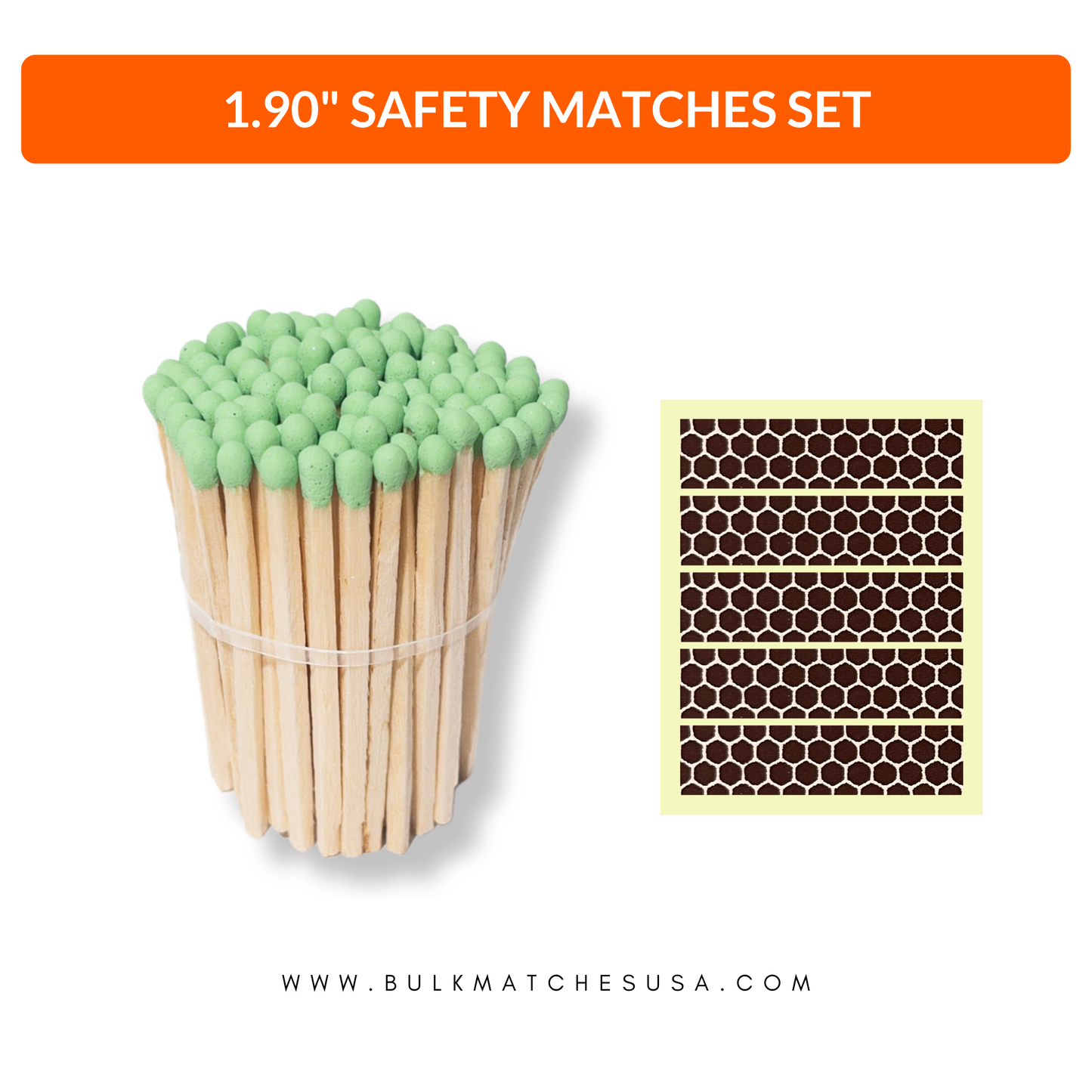 Pastel Green 1.90" - Safety Matches