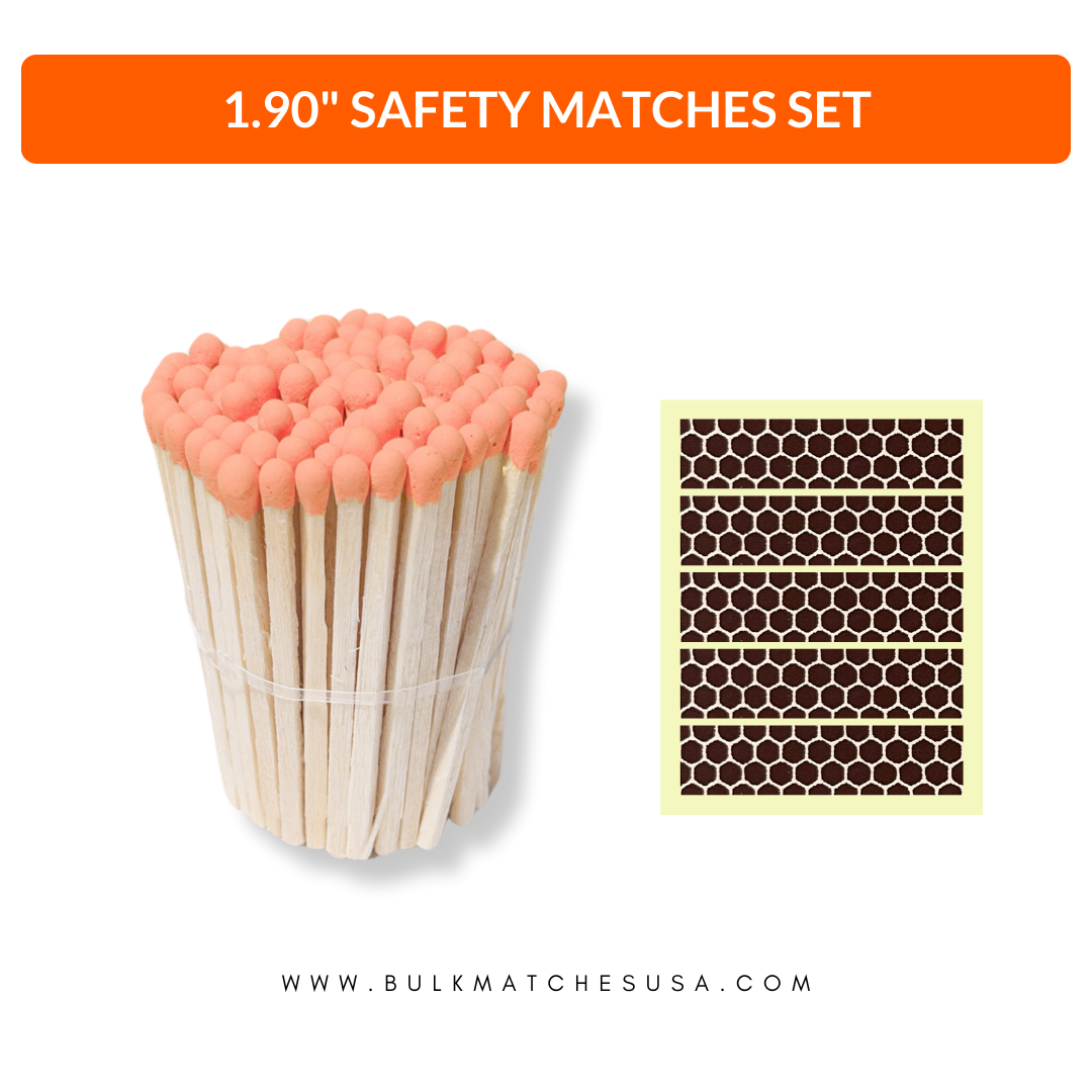 Peach 1.90" - Safety Matches