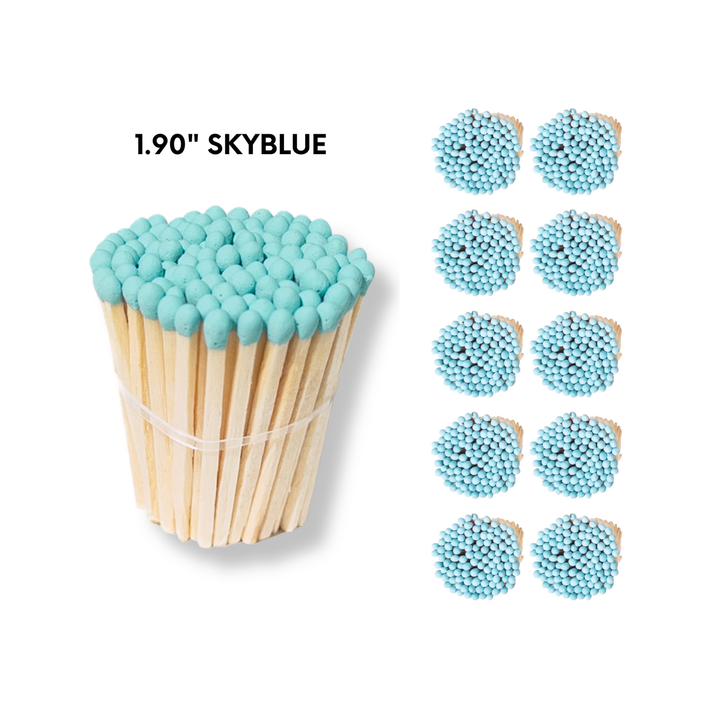 Sky-blue 1.90" - Safety Matches