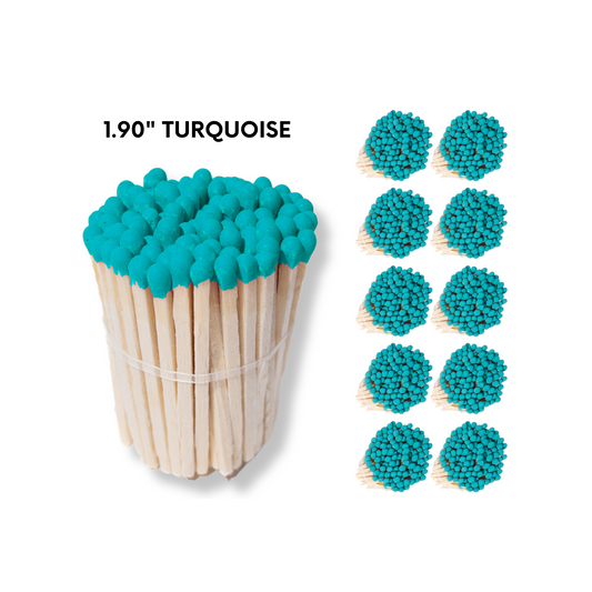 Turquoise Tip 1.90" - Safety Matches