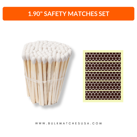 1.90” Safety Matches – White Tip