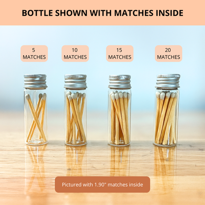 Clean Look Empty Glass Bottles – 100 Pack with Metal Lid + Striker Stickers