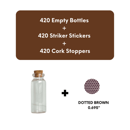 OPTION A | Empty Bottles + Striker paper + Cork Stoppers