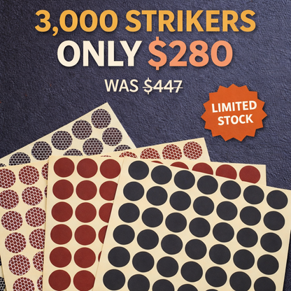 0.75" Pre-cut Striker - 3,000 stickers pack!