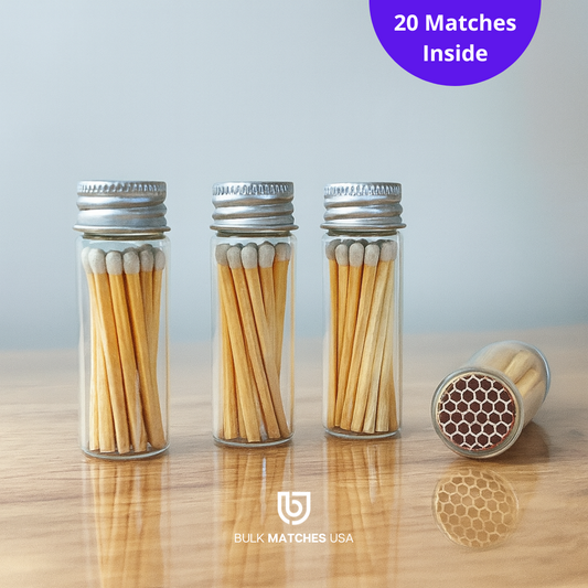 Clean Look Match Bottles – Assembled (100 Ready-to-Use Bottles with Matches + Striker)