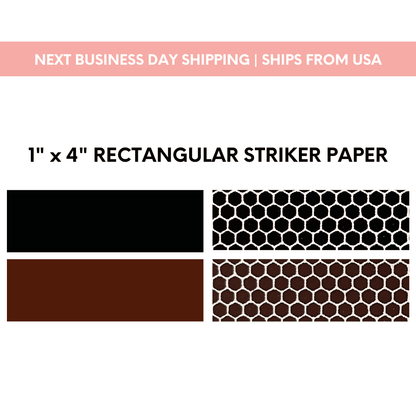 1" x 4" Rectangle | Pre-cut Striker Paper