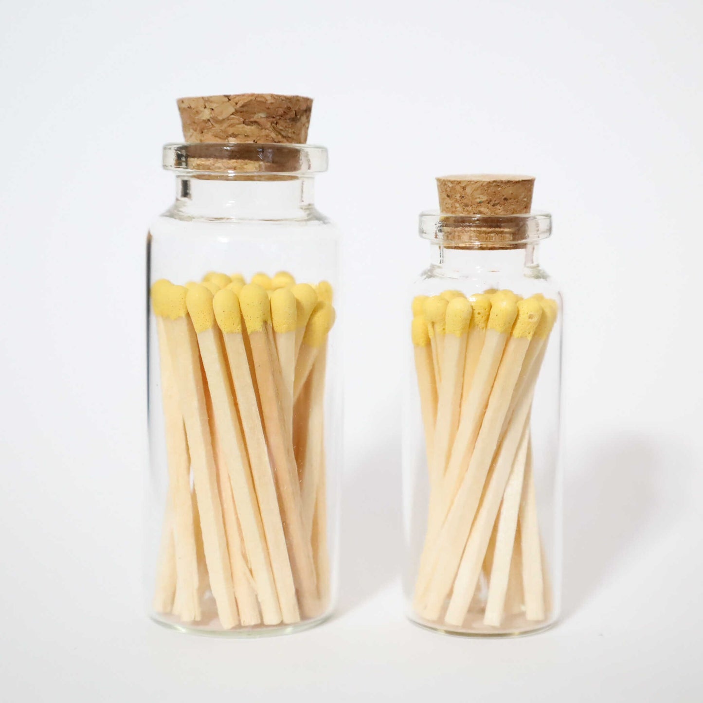 Yellow Matches in a bottle | Wedding favors | Colorful Matches | Apothecary jars